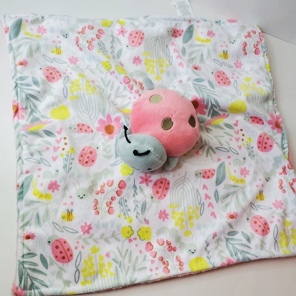Carter's Just One‎ You Ladybug Security Blanket Plush Stuffed Animal Toy Floral
